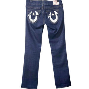 True Religion Billy Jeans Womens 28 (30X31) Blue Denim Dark Wash Straight Leg